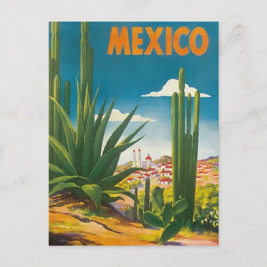 Mexico Cactus Vintage Travel Postcard Postkarte (Vorderseite)