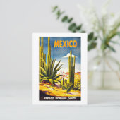 Mexico Cactus Vintage Travel Postkarte (Stehend Vorderseite)