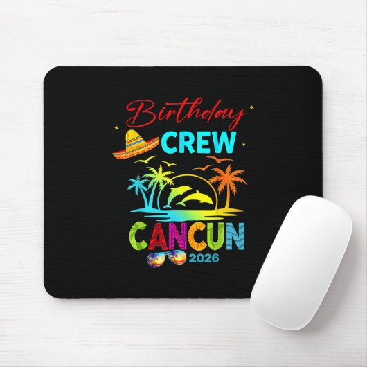 Mexico Cancun Birthday Boy Trip Vacation 2026 Matc Mousepad (Mit Mouse)
