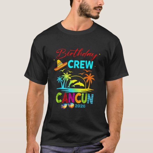 Mexico Cancun Birthday Boy Trip Vacation 2026 Matc T-Shirt (Vorderseite)
