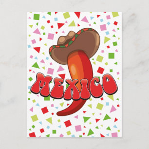 Mexico Chilli Paprika süße Party Postkarte