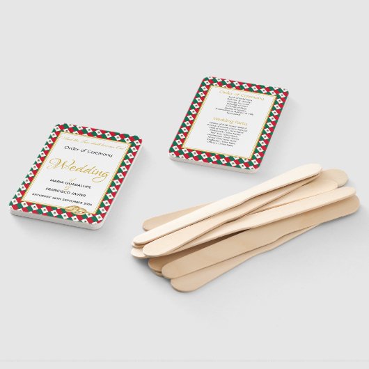 MEXICO Christliches Hochzeitsprogramm Fächer (Non-assembled)