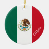 Mexico Christmas Ornament, Mexican Flag Keramik Ornament (Vorne)