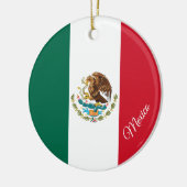 Mexico Christmas Ornament, Mexican Flag Keramik Ornament (Links)