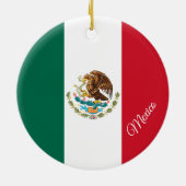 Mexico Christmas Ornament, Mexican Flag Keramik Ornament (Hinten)