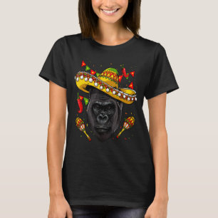 Mexico Cinco de Mayo Gorilla Sombrero Mexikanische T-Shirt