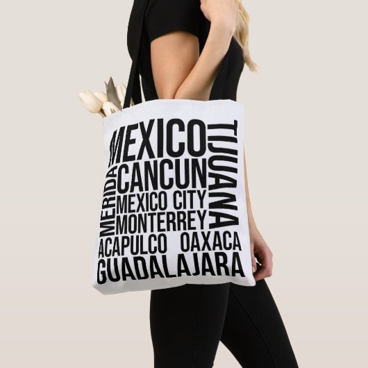 Mexico Cities Word Art - Cancun Tasche (Von Nahem)