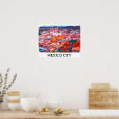 Mexico City CDMX Malerei Panoramaansicht Poster (Küche)