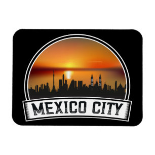 Mexico City CDMX Vintag Sunset City City Magnet
