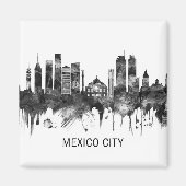 Mexico City Mexico Skyline BW Magnet (Vorne)
