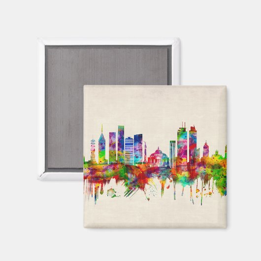 Mexico City Mexico Skyline Magnet (Vorderseite/Rückseite)