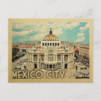 Mexico City Postcard Vintage Reise Postkarte