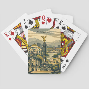 Mexico City Vintage Reise CDMX Minimalistisch Spielkarten