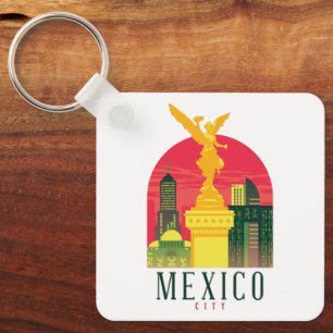 Mexico City Vintage Reise Schlüsselanhänger