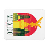 Mexico City Vintage Reisen Foto Magnet (Horizontal)