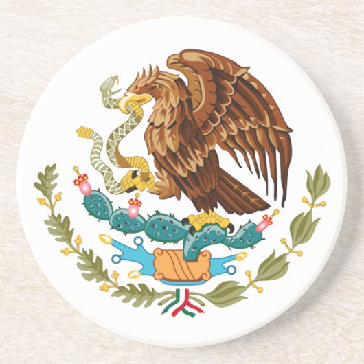 Mexico Coat of Arms Beverage Getränkeuntersetzer (Vorne)