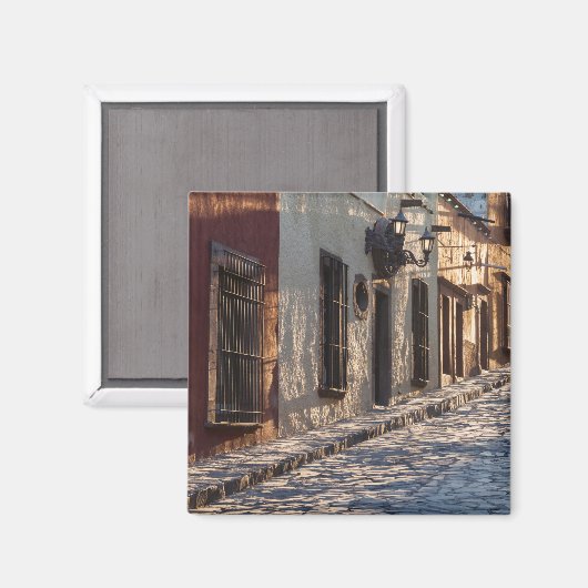Mexico Cobblestone Street Magnet (Vorderseite/Rückseite)