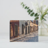 Mexico Cobblestone Street Postkarte (Stehend Vorderseite)