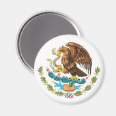 Mexico country coat arms symbol emblem flag eagle magnet (Vorderseite/Rückseite)