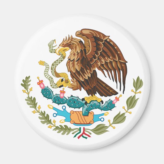 Mexico country coat arms symbol emblem flag eagle magnet (Vorne)