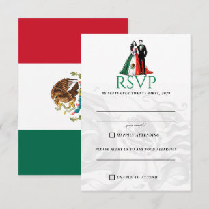 Mexico Couple RSVP Card Karte