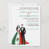 Mexico Couple Wedding Einladung (Vorderseite)