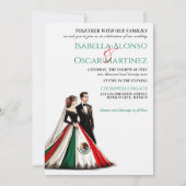 Mexico Couple Wedding Einladung (Vorderseite)