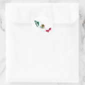mexico Fahnenkarte la Bandera Nacional Runder Aufkleber (Tasche)