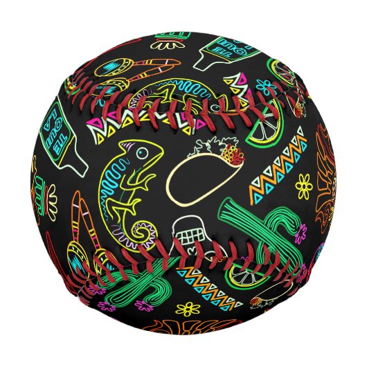 Mexico Fiesta Muster Baseball (Rückseite)