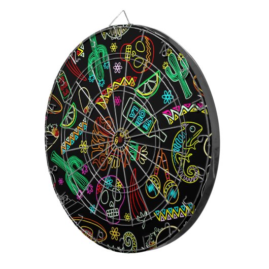 Mexico Fiesta Muster Dartscheibe (Vorderseite rechts)