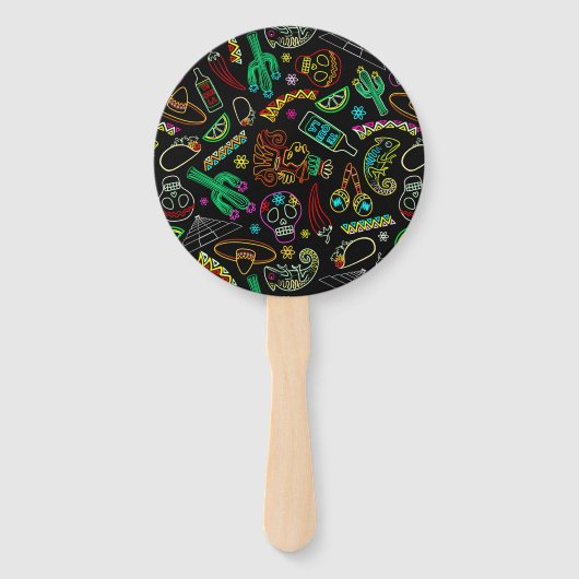 Mexico Fiesta Muster Fächer (Vorderseite)