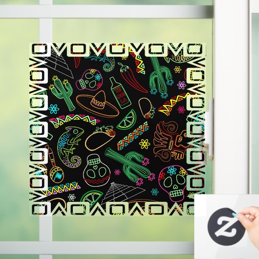 Mexico Fiesta Muster Fensteraufkleber (Zuhause)