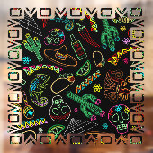 Mexico Fiesta Muster Fensteraufkleber (Blatt 2)