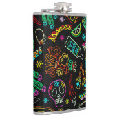 Mexico Fiesta Muster Flachmann (Rechts)