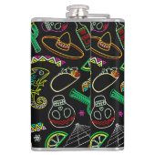 Mexico Fiesta Muster Flachmann (Rückseite)