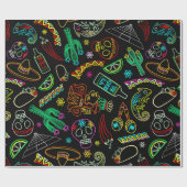 Mexico Fiesta Muster Geschenkpapier (Flach)