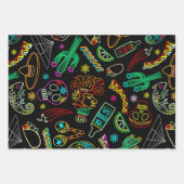 Mexico Fiesta Muster Geschenkpapier Set (Vorderseite)