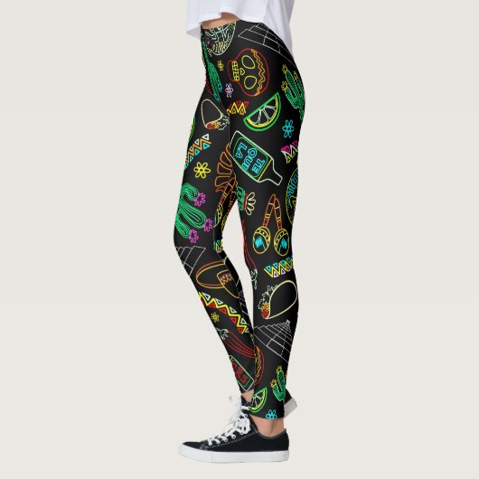 Mexico Fiesta Muster Leggings (Links)