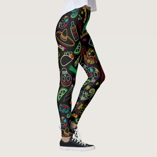 Mexico Fiesta Muster Leggings (Rechts)