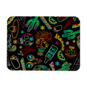 Mexico Fiesta Muster Magnet (Horizontal)