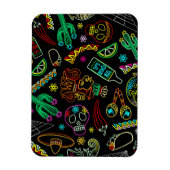 Mexico Fiesta Muster Magnet (Vertikal)