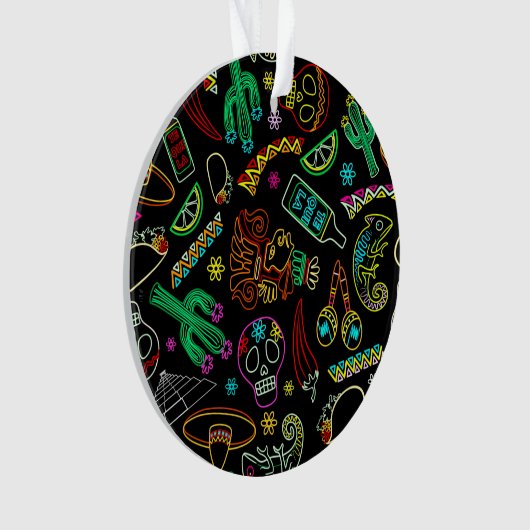 Mexico Fiesta Muster Ornament (Vorderseite)