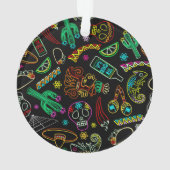 Mexico Fiesta Muster Ornament (Rückseite)