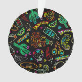 Mexico Fiesta Muster Ornament (Vorderseite)