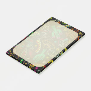 Mexico Fiesta Muster Post-it Klebezettel
