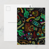 Mexico Fiesta Muster Postkarte (Vorne/Hinten)
