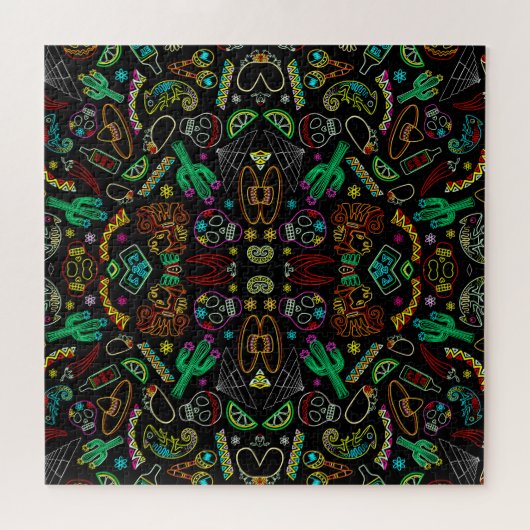 Mexico Fiesta Muster Puzzle (Horizontal)