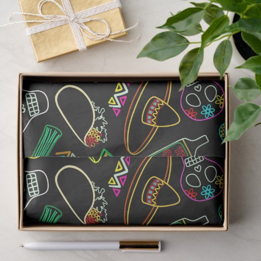 Mexico Fiesta Muster Seidenpapier (Geschenk)