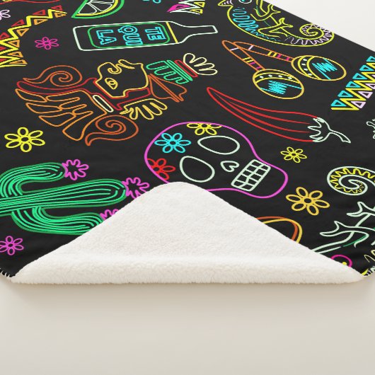 Mexico Fiesta Muster Sherpadecke (3/4)