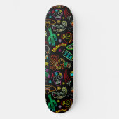 Mexico Fiesta Muster Skateboard (Vorderseite)
